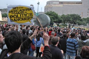 L'acampada contra la situació política i la crisi actual arriba a Girona