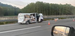 Un xoc entre dos vehicles a l'AP-7 deixa de cues de 3,5 quilòmetres a Fogars de la Selva