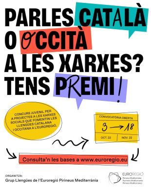 L'Euroregió Pirineus Mediterrània premia el parlar català o occità a les xarxes socials