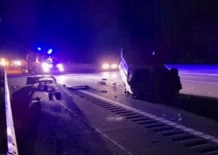 Bolca un cotxe i el conductor queda ferit a l'AP-7 a Fogars de la Selva