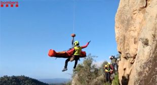 Rescaten un escalador de 67 anys que ha caigut a Can Duran de Solius
