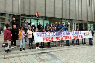 Les treballadores de la neteja a Girona reclamen salaris i un conveni digne