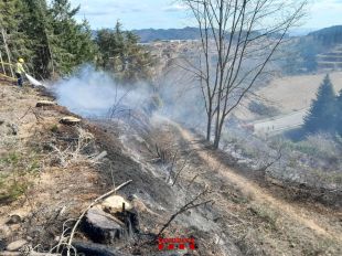 Els Bombers van treballar dissabte en sis incendis de vegetació a les comarques gironines