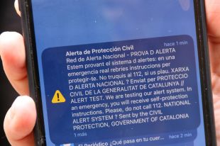 Un 90% de mòbils han rebut l'alerta de Protecció Civil a Girona i la Catalunya Central