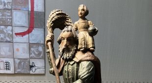 El Museu d'Història de Girona rep en donació una talla de fusta de sant Cristòfol del segle XVI