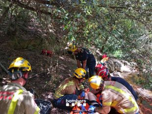 Rescaten una excursionista ferida a la Riera de Mas Claver de Sant Hilari Sacalm