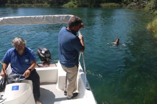 Aflora l'incivisme a l'estany de Banyoles: grafitis, pesca furtiva, pàdel surf o bany en zones prohibides