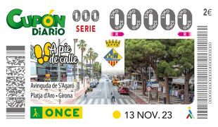 L'Avinguda S'Agaró de Platja d'Aro, protagonista del cupó de l'ONCE