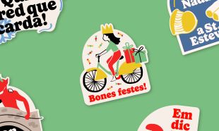 Girona edita 10 'stickers' de Nadal amb trets gironins per utilitzar amb WhatsApp