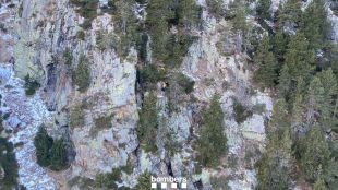 Rescaten amb helicòpter un home atrapat al Coll de la Creu d'en Riba a Queralbs
