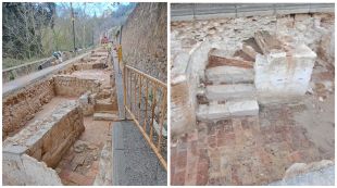 Uns treballs elèctrics treuen a la llum restes medievals a la Vall de Sant Daniel de Girona