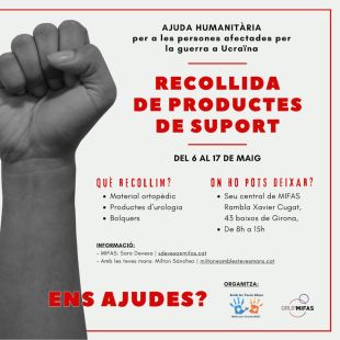 Recullen bolquers i de material ortopèdic i d'urologia per enviar a Ucraïna