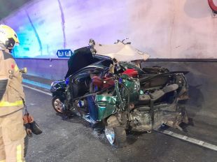 Diversos ferits en un xoc entre una furgoneta i un turisme al Túnel de Bracons