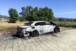 Apareix calcinat el cotxe de l'autor del tiroteig mortal a Girona en un aparcament de Mont-ras