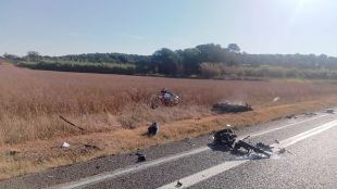 Mor un motorista en un xoc amb un turisme a la C-66 a Forallac