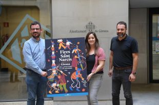 Un cartell musical amb diferents elements festius il·lustrarà les Fires de Sant Narcís 2024