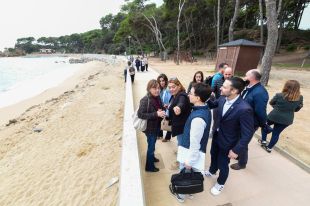 Finalitzen les obres d’emergència al passeig marítim de Fenals a Lloret de Mar
