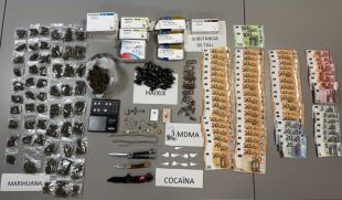 Dos detinguts que traficaven cocaïna, haixix, MDMA i marihuana a Sant Feliu de Guíxols