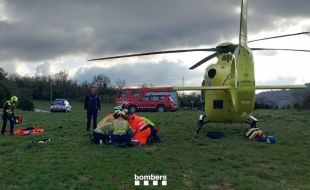 Ferit un home mentre practicava parapent a les Planes d'Hostoles