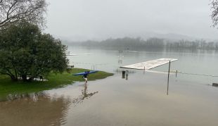 La pluja intensa deixa gairebé 100 litres a Anglès i desborda l'estany de Banyoles