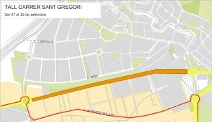 Talls de circulació de vehicles al carrer Sant Gregori de Girona per la setmana vinent