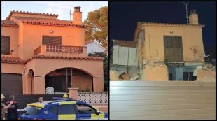 Avisen d'una esquerda en una casa a l'Escala i aquesta s'esfondra hores després