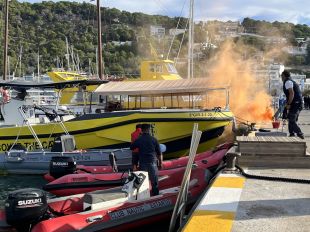 Simulacre d’incendi i rescat al port de l’Estartit per provar el Pla d’autoprotecció