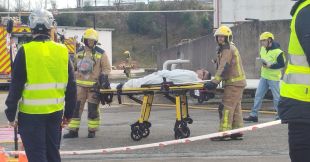 Simulacre d’accident químic a les instal·lacions d’EXOLUM a Girona