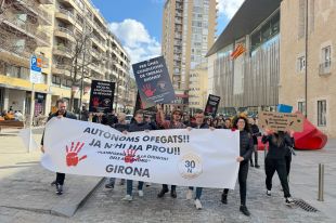 Un centenar d'autònoms es manifesten a Girona exigint tenir unes condicions ''dignes''