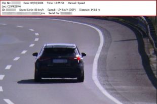 Enxampat a 174 km/h a la C-35 a Llagostera en un tram limitat a 80