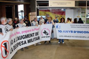 Protesta a Girona contra la presència de l’Exèrcit a l’Expojove