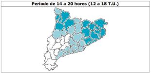 Alerta per tempestes fortes arreu de Catalunya i onades de fins a 2,5 metres a la Costa Brava