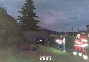 Les tempestes obliguen a evacuar un tren al Ripollès després de xocar contra un arbre caigut