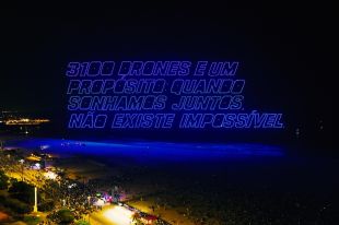 Flock Drone Art Studio aconsegueix el rècord Guinness a la frase més llarga escrita amb drons