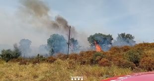 Una desena de dotacions dels Bombers treballen per apagar un incendi forestal a Rabós