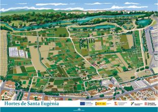 Girona estrena un mapa il·lustrat per descobrir les Hortes de Santa Eugènia