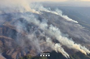 L’incendi de la Bisbal ja ha cremat 2.300 hectàrees i els Bombers hi treballaran tota la nit