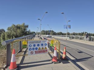 Comencen les obres de reparació dels laterals del pont del Ter a Torroella de Montgrí
