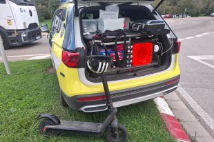 Detingut un conductor de patinet begut i drogat a l'N-260 a Sant Joan les Fonts