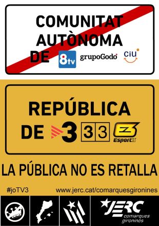 Les JERC de les comarques gironines s'oposen a les retallades de canals de la TVC