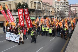 Més de 4.000 persones es manifesten a Girona contra la reforma laboral