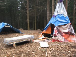 Els Mossos van trigar deu hores en desallotjar els anti-MAT acampats al bosc de Sant Hilari