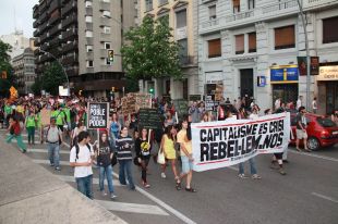 Mig miler d''indignats' celebren el seu primer aniversari a Girona