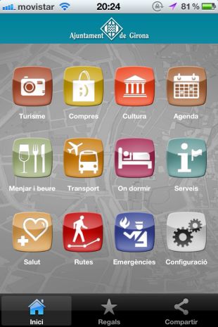 L'aplicació 'Girona in', disponible per iPhone