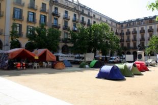 Els 'indignats' marxen avui de la plaça Independència de Girona 