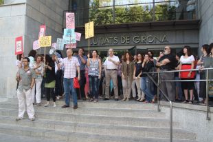 Els treballadors dels Jutjats de Girona protesten per la retallada de sous del Govern