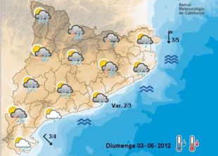 Alerta per fortes tempestes aquest diumenge arreu de Catalunya
