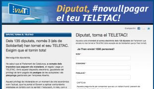 Una campanya reclama als diputats del Parlament tornin el teletac