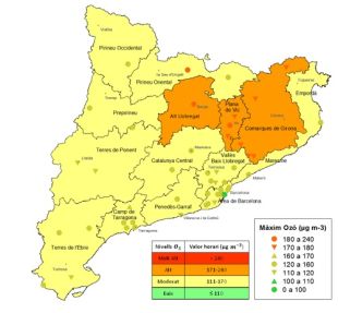 Alerta per contaminació atmosfèrica a les comarques gironines