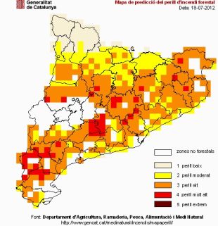 Activada la prealerta per risc d'incendi a cinc comarques gironines